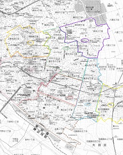 小学校学区域　参考地図